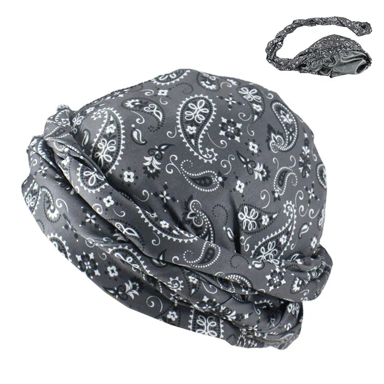 Satin Lined Bandana Wrap